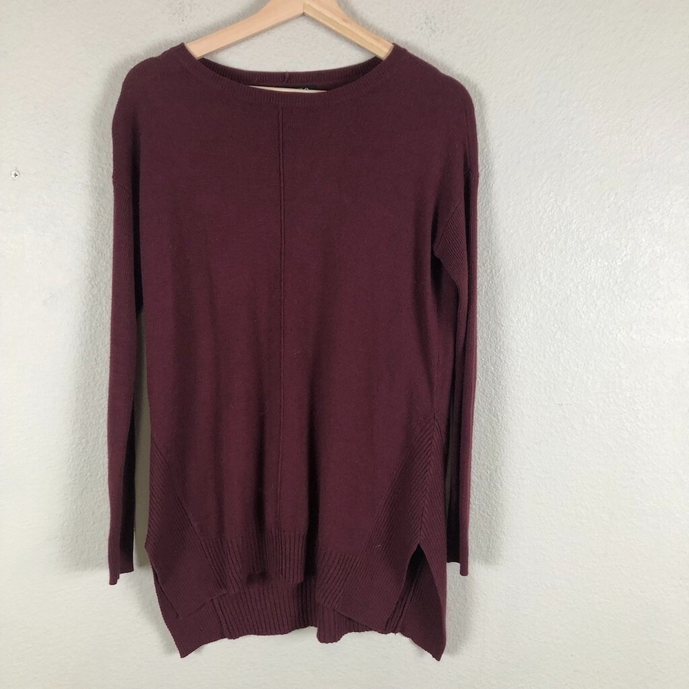 Ana Tunic Sweater Women S Red Soft Knit‎ Longline Minimalist Capsule Wardrobe